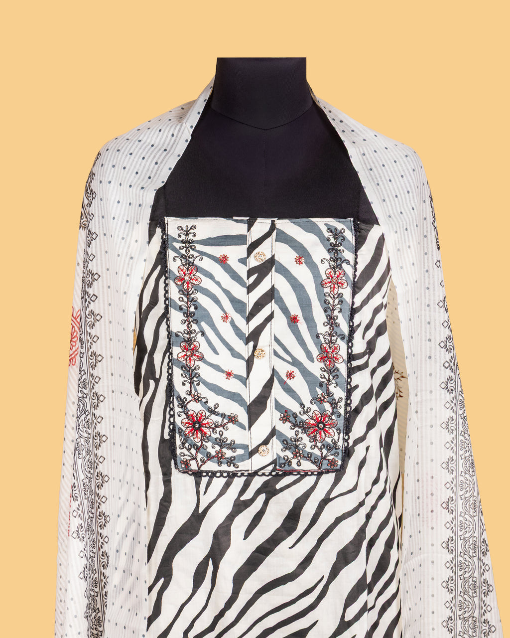 Zebra Bloom Border Suit Set