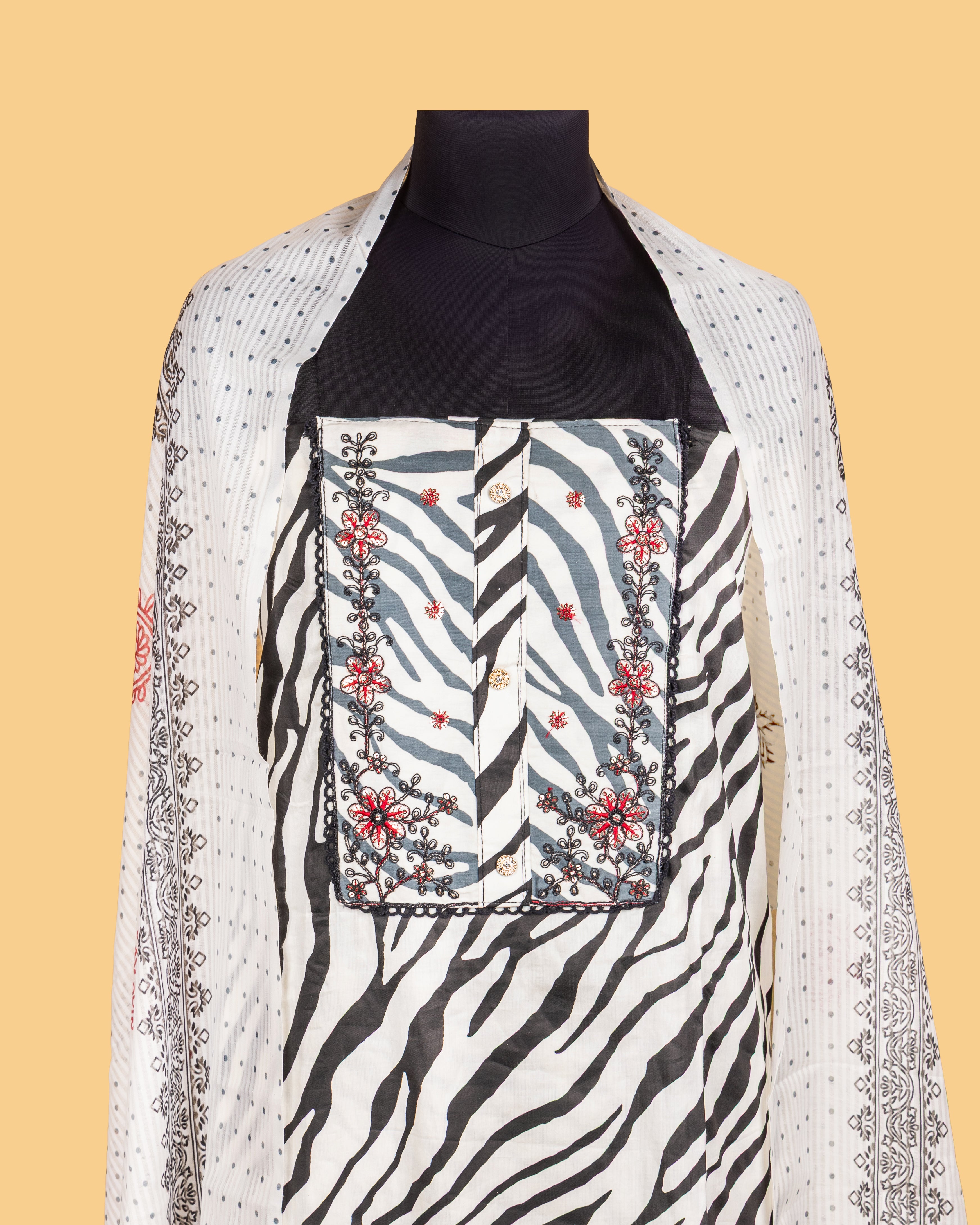 Zebra Bloom Border Suit Set