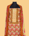 Rust Aura Printed Dupatta Suit Set