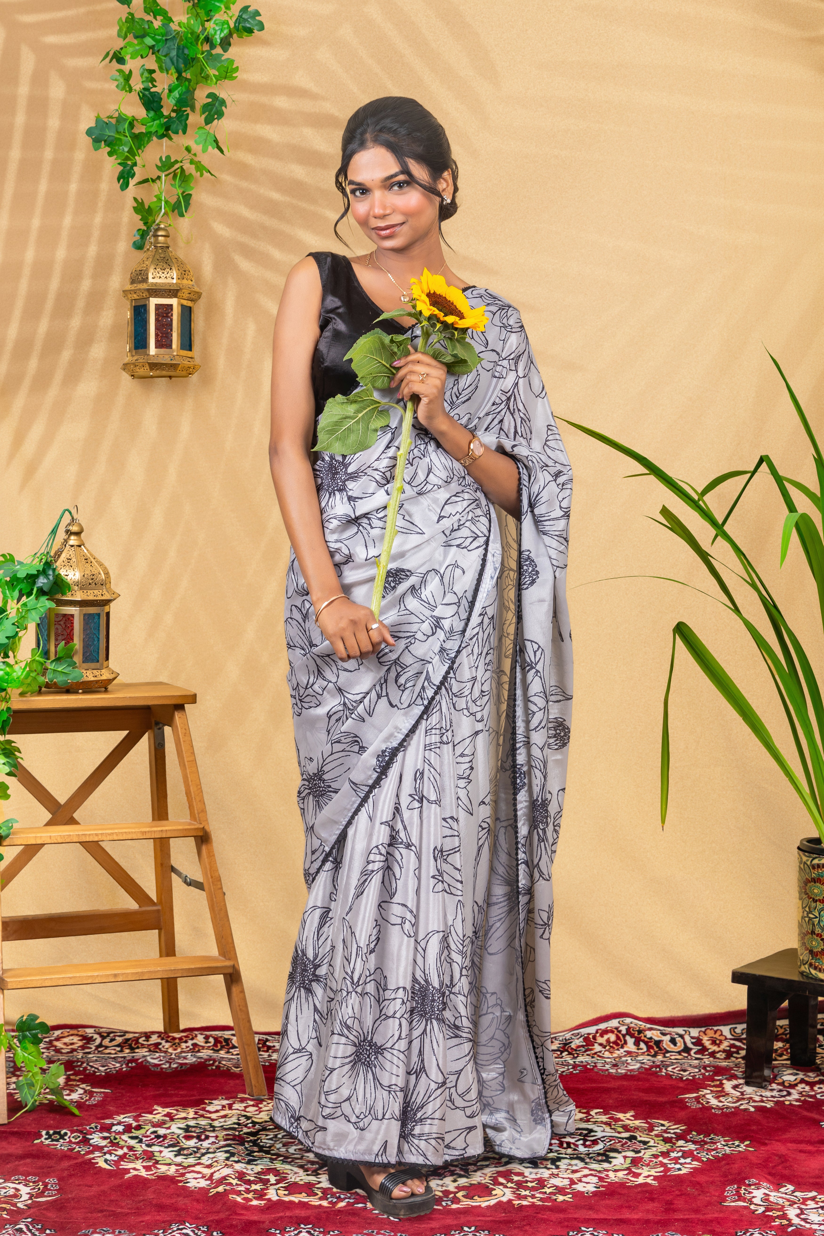Sketchbook Floral Saree