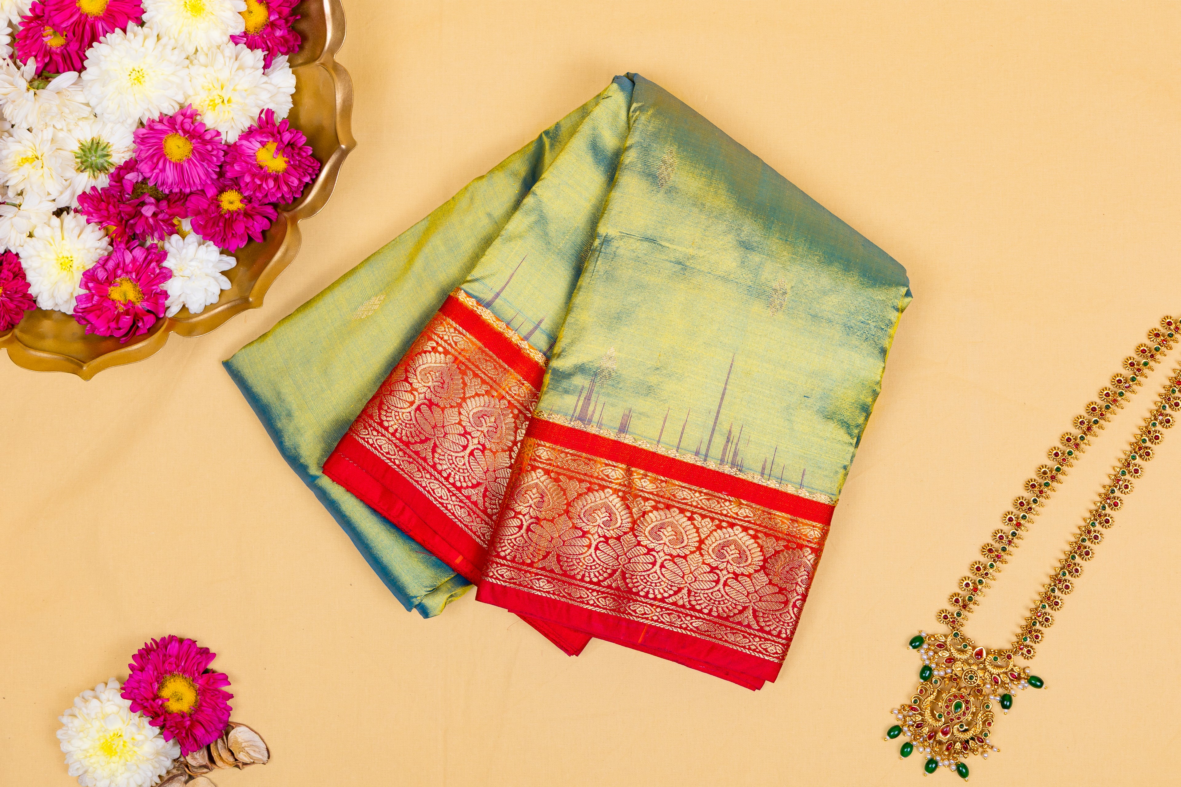 Ganga-Jal Hara Kanjivaram Saree