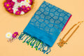Peacock Teal & Magenta Silk Saree