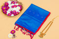 Blue Jewel Pink Pallu Silk Saree