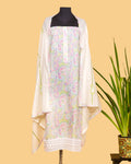 Powder Paisley Lace Dress Material