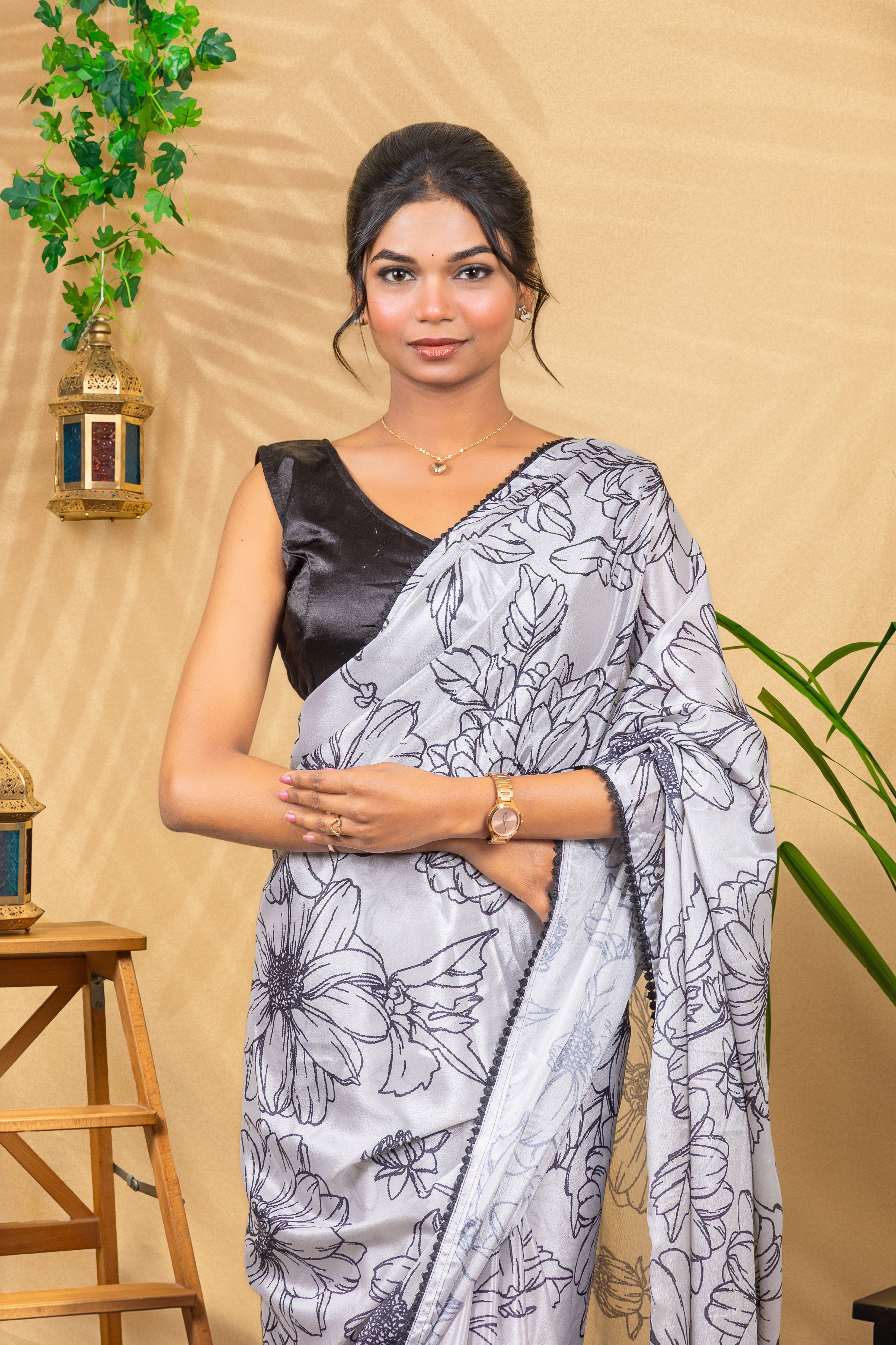 Sketchbook Floral Saree