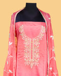 Rose Coral Chanderi Bloom Set