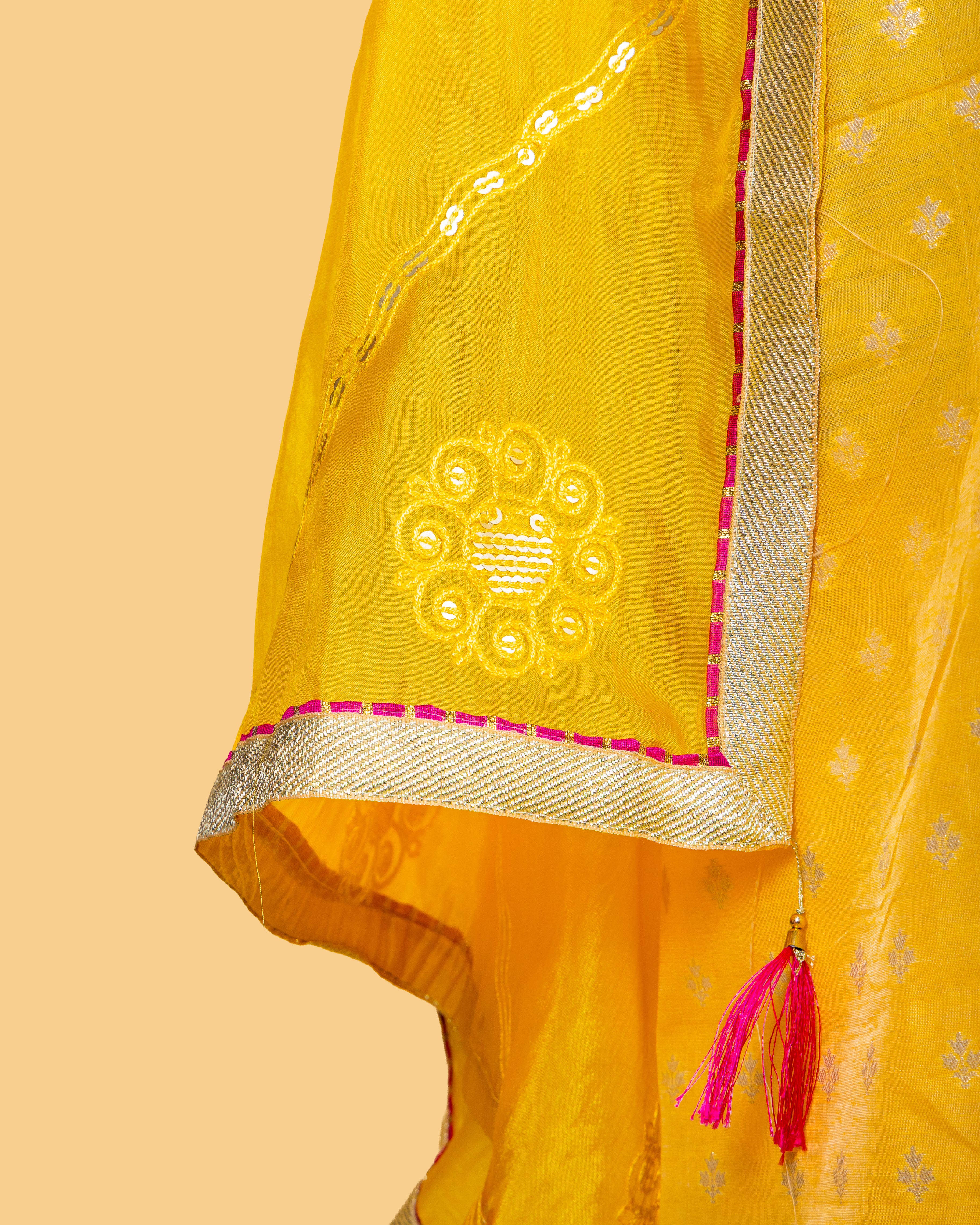 Mustard Noor Embroidered Set