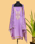 Lavender Leaf Gota Dupatta Set