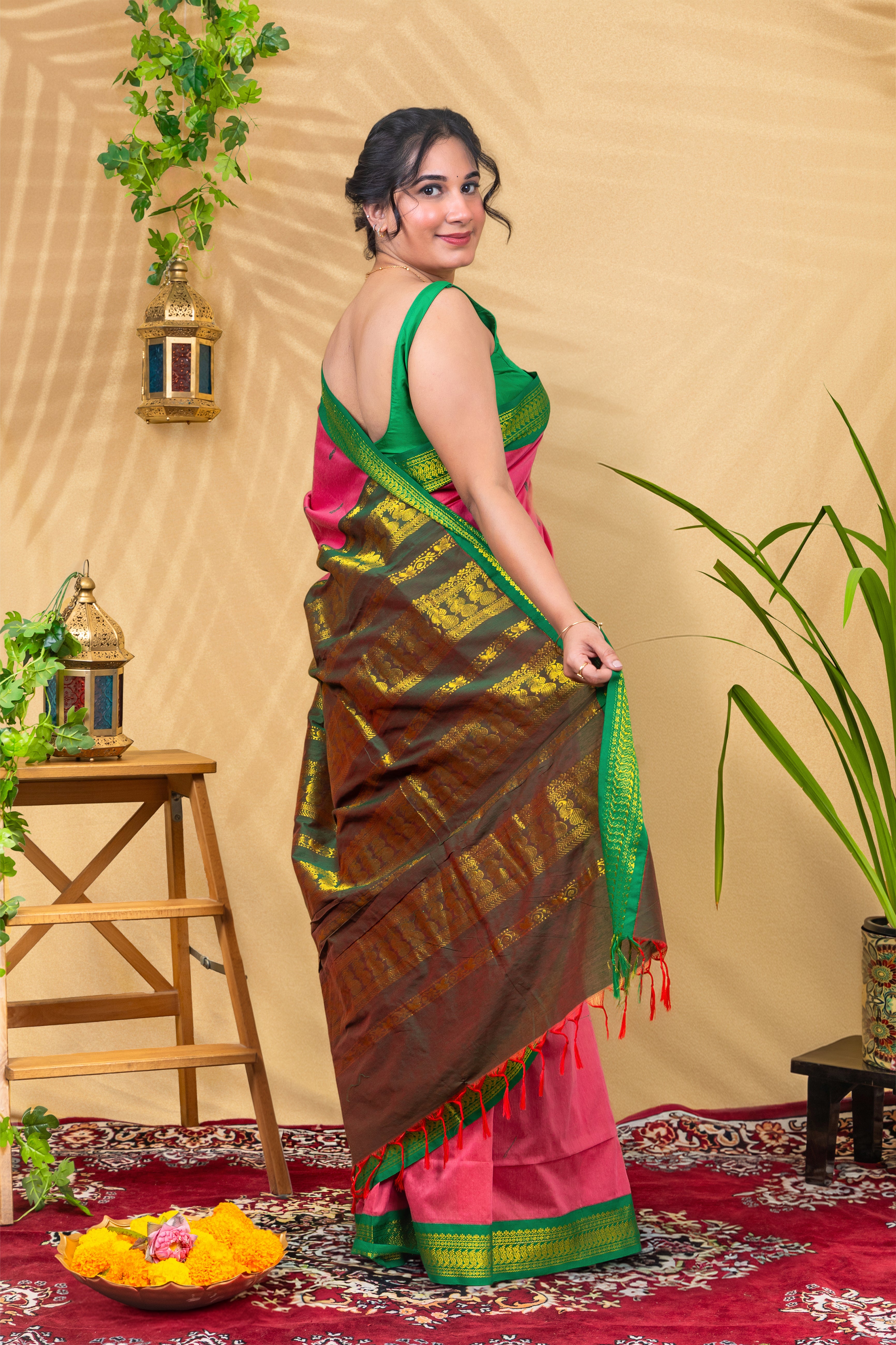 Rani Emerald Royale—Gadwal Silk