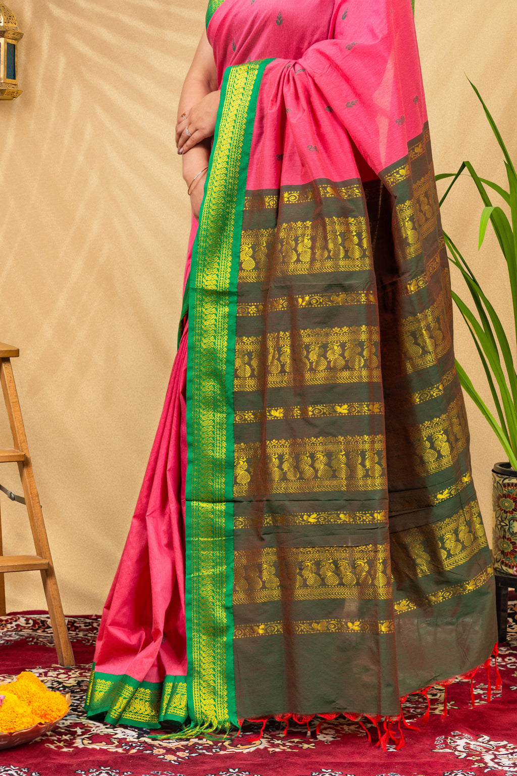 Rani Emerald Royale—Gadwal Silk