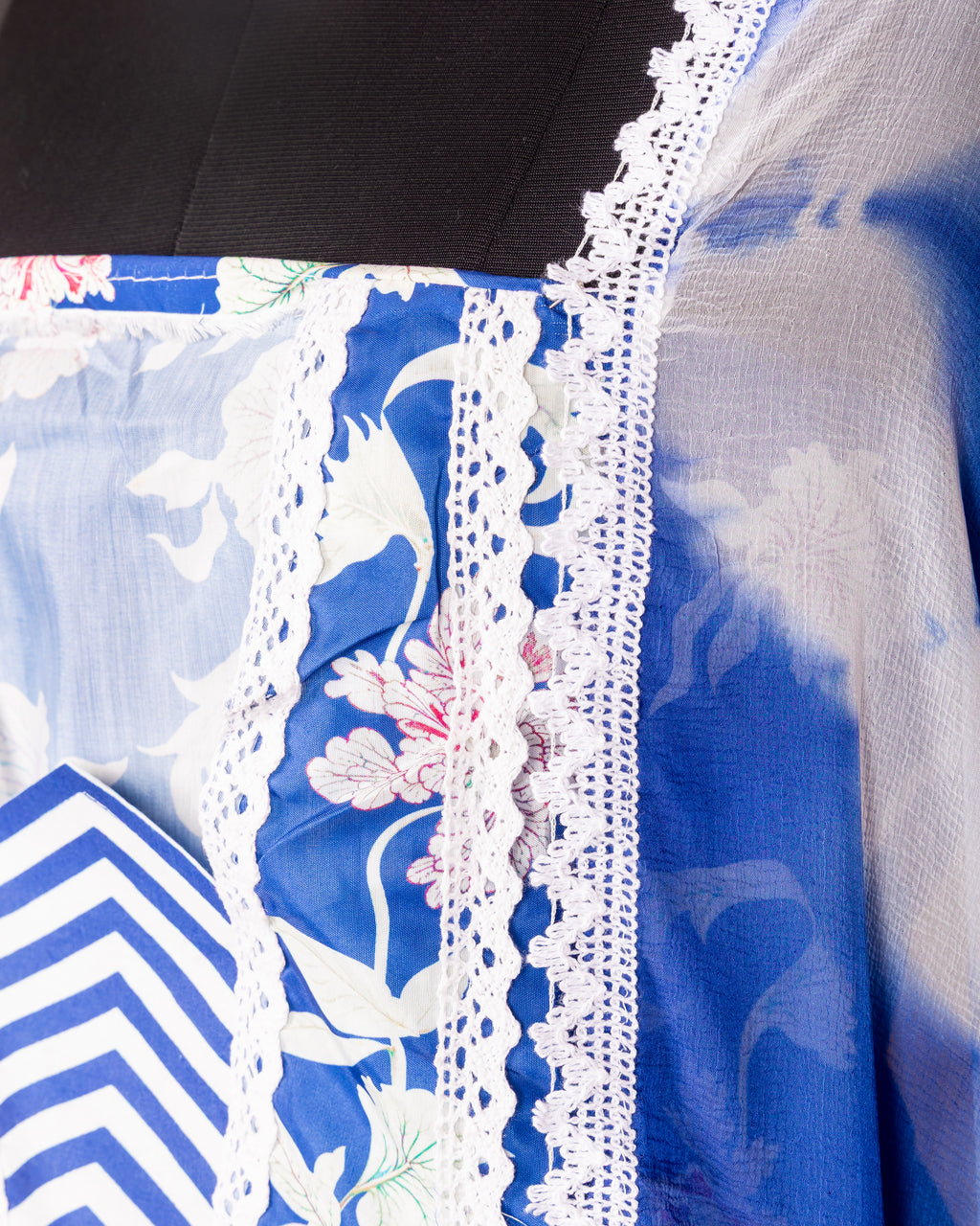 Chevron Muse—Blue Floral Set