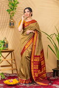 Antique Maroon Heritage—Gadwal Silk