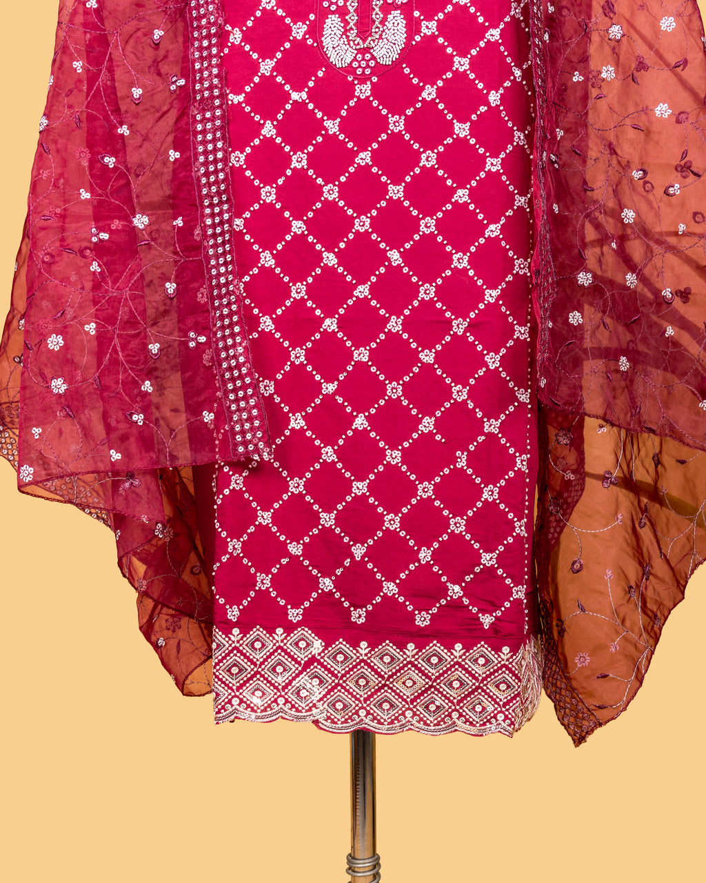 Gulnaar Jaal Dress Material