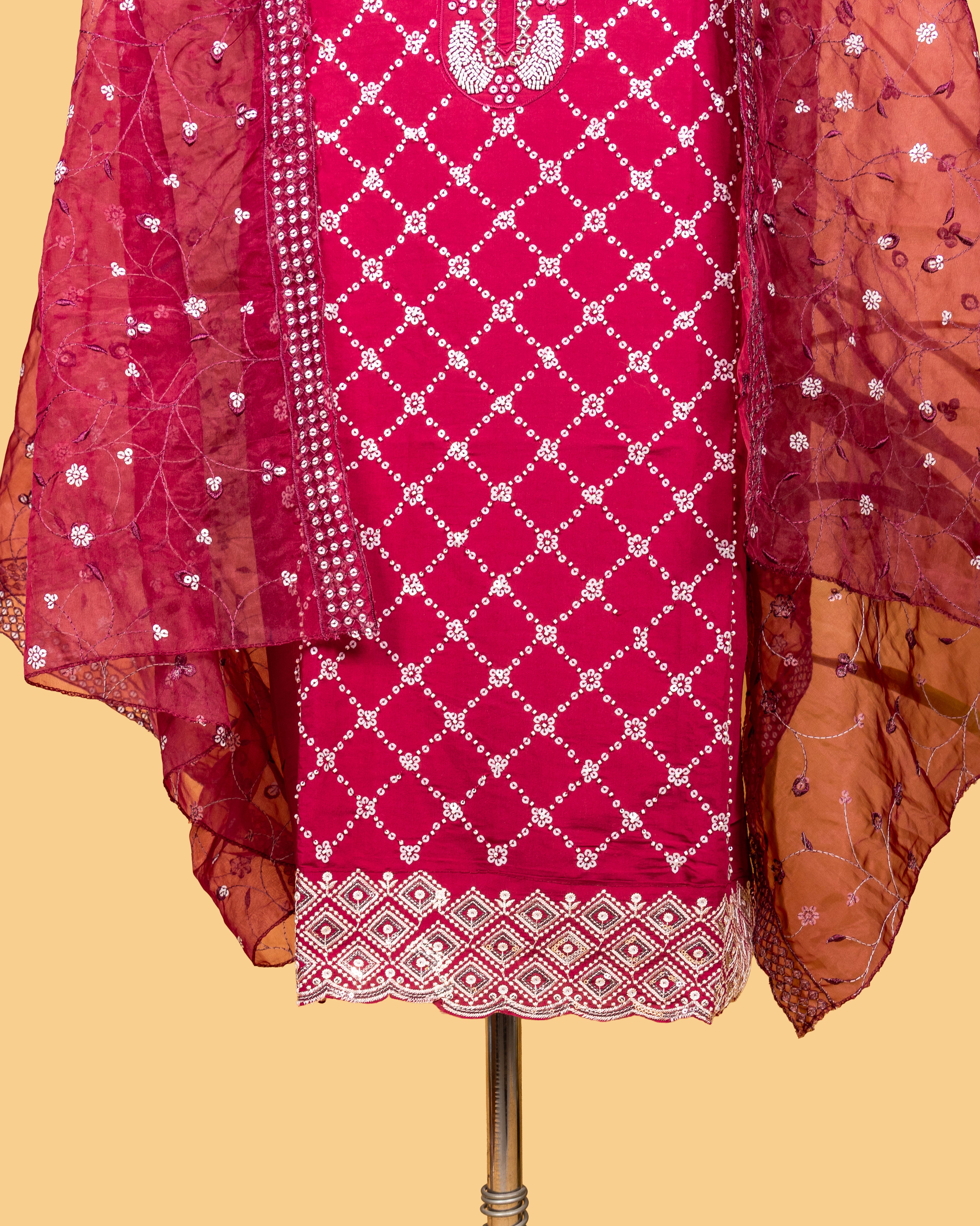 Gulnaar Jaal Dress Material