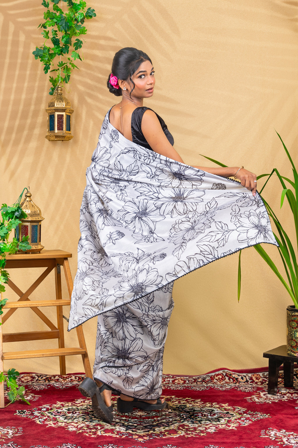 Sketchbook Floral Saree