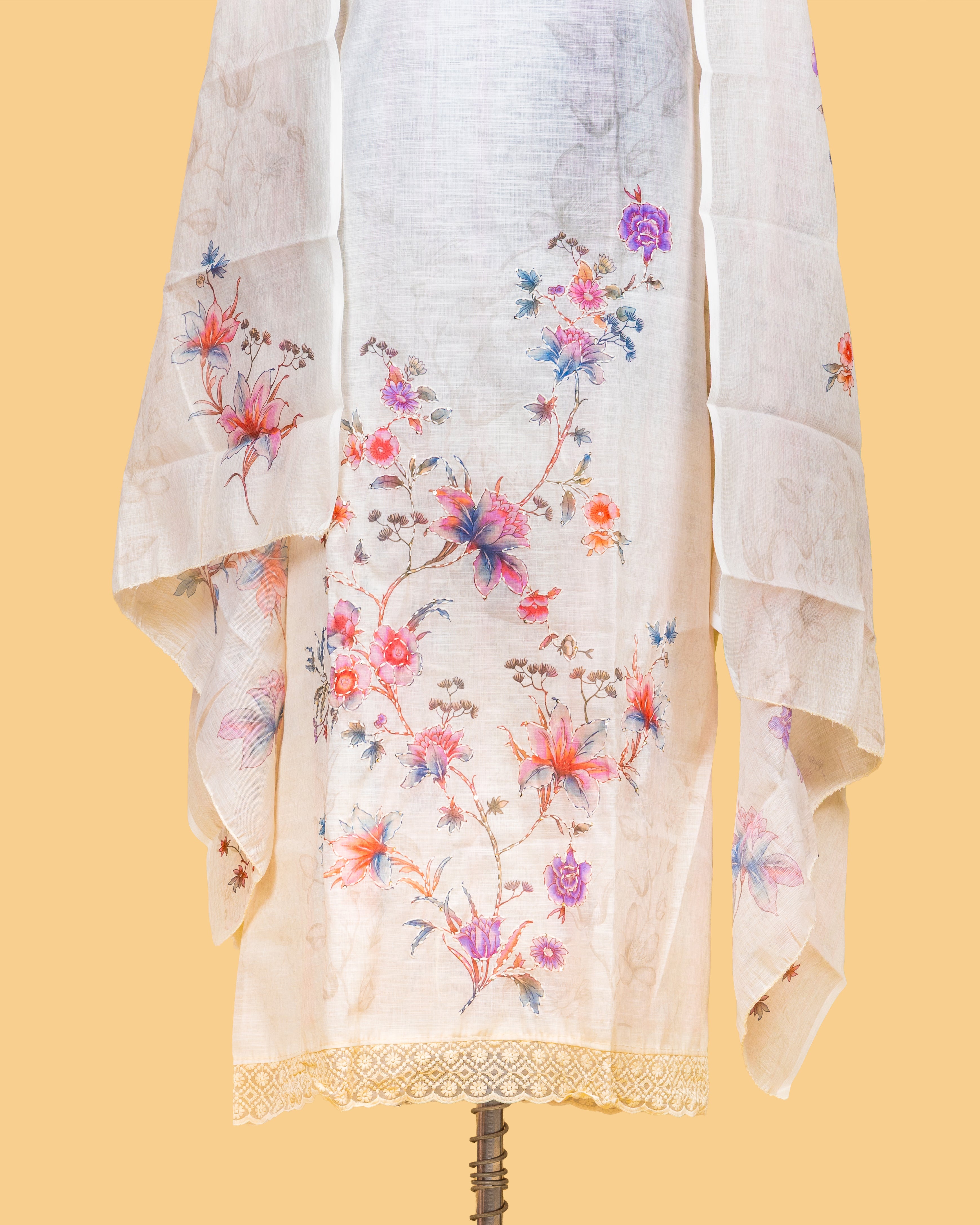 Pearl Garden Floral Dress Material