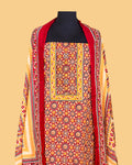 Vintage Mosaic All-Over Print Dress Material