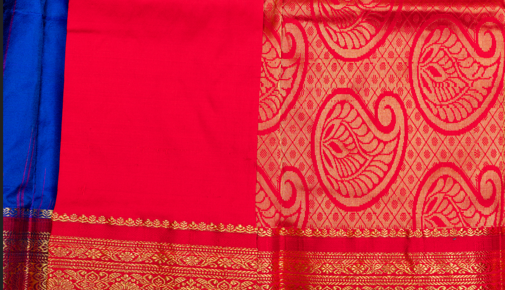 Neelam & Sindoor Kanjivaram Saree